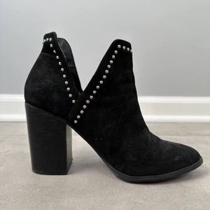 Steve Madden PERLA Studded Suede Heeled Ankle Boots